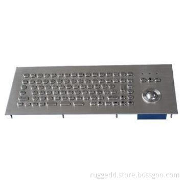 MINI 81 keys panel mount Industrial Keyboard With Trackball
